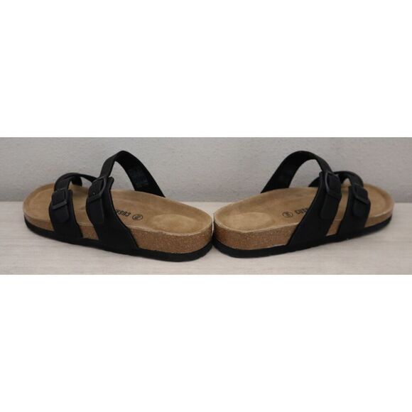 Cushionaire 779601 Women's Sz 9.5M Black Luna Cork Footbed Sandals - Picture 13 of 15